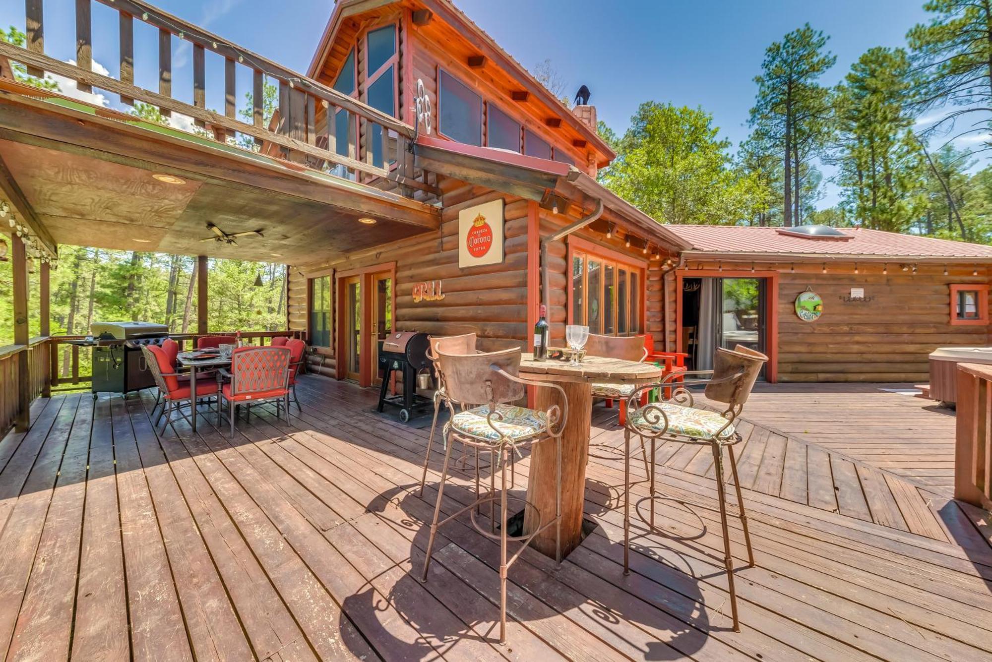 Unique Bear Country Cabin In Ruidoso With Hot Tub! Ngoại thất bức ảnh
